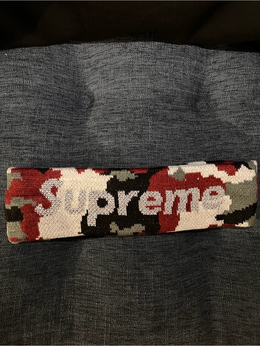 Reflective Supreme red camo Headband - Picture 2 of 4
